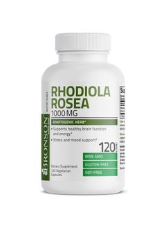 Bronson Rhodiola Rosea 1000Mg Supplement Adaptogenic Herb For Brain Stress & Mood Support Nongmo 120 Vegetarian Capsules  - Image 1