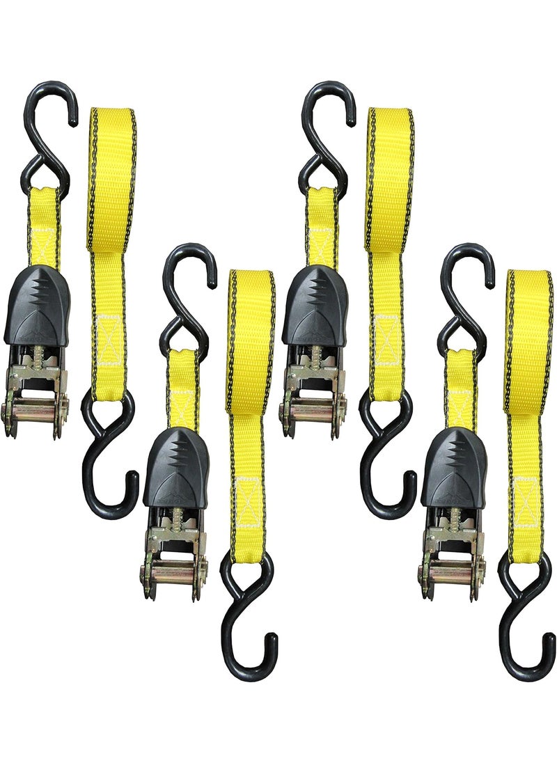 Everest S1043 Premium Ratchet Tie Down  4 Pk  1 x 15  500 lbs Working Load  1500 lbs Break Strength  - Image 4