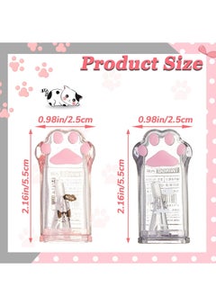 KASTWAVE Pencil Sharpener, 4Pcs Cute Cat Paw Kawaii Manual Pencils Sharpeners Kids Cat Claw Pencil Sharpener Stationery with Lid for Office Home School Supplies (Pink and Grey)  - Image 4