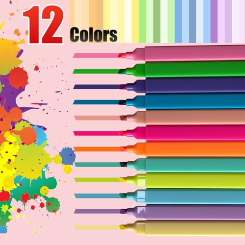 konket 12pc Bible Highlighters And Pens No Bleed Cute Highlighter For Journaling, Candy Cute Pastel Highlighter - Image 2