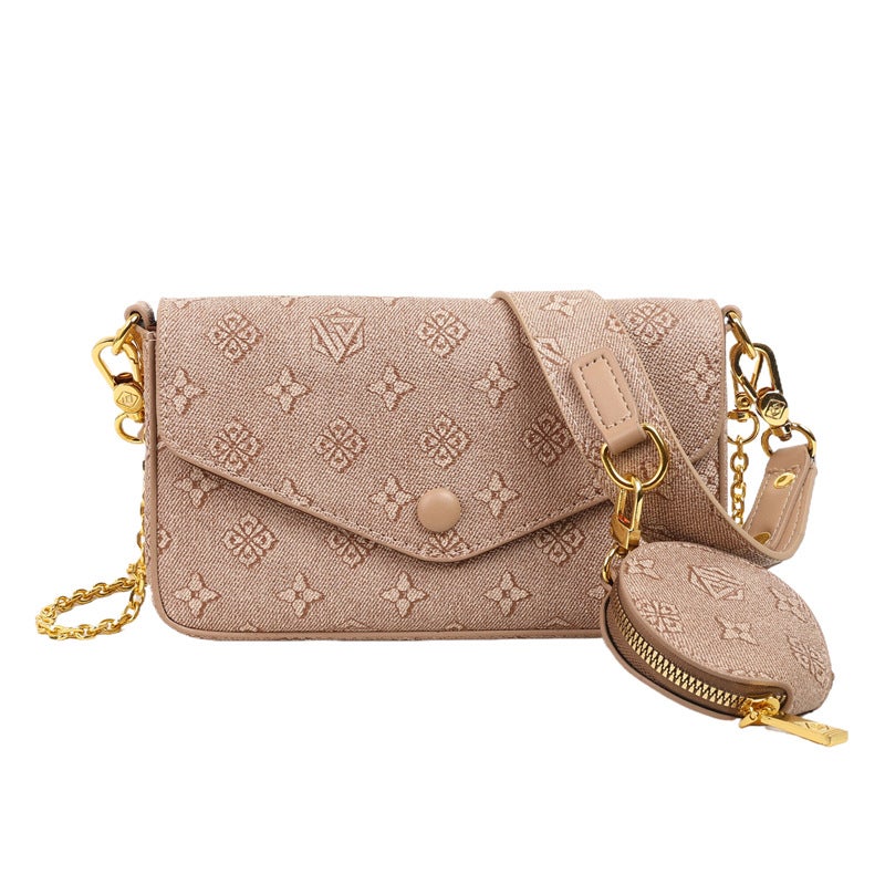 Envelope Bag Vintage Old Flower All-Match High-End Chain Mini Crossbody Women'S Small Square Bag Single Shoulder - Image 1