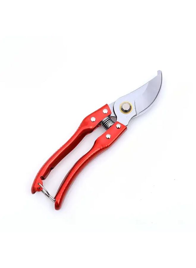 Heavy Duty Stainless Steel Pruning Shears 1pc Ergonomic Red Handle Labor Saving Manual Garden Clippers For Thick Branches Multipurpose Garden And Fruit Tree Trimming Tool - Image 5