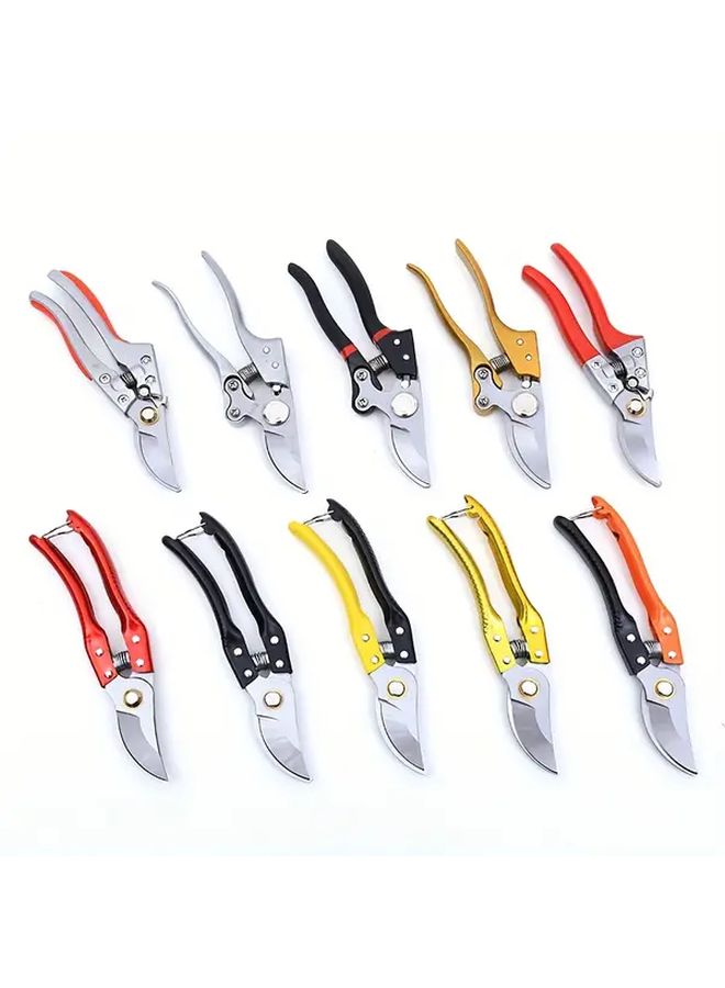 Heavy Duty Stainless Steel Pruning Shears 1pc Ergonomic Red Handle Labor Saving Manual Garden Clippers For Thick Branches Multipurpose Garden And Fruit Tree Trimming Tool - Image 2