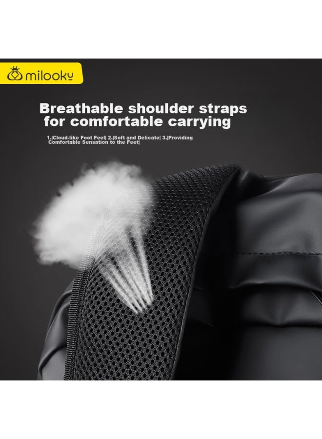 Milooky Laptop Backpack For Men, Business Backpack, 14/15.6/16 Inch Travel Bag, Large Capacity Schoolbag - Image 4