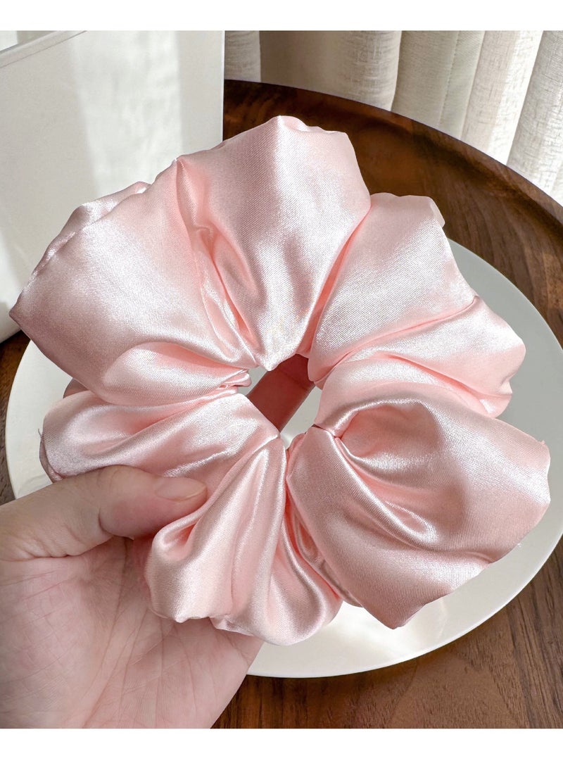 AuliceVerse 2-in-1 Double Layer Satin Silk Bonnet & Scrunchie Set – Sleep Hair Wrap for Curly & Natural Hair – Adjustable Tie Band (Lined for Protection) - Image 5