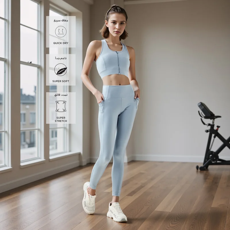 ADOT by Splash Regular Fit Leggings with Flexi Comfort Waistband and Pockets
