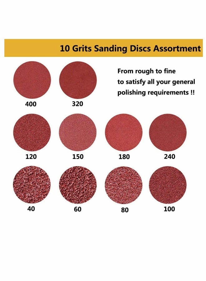 60 Pcs Sanding Discs Pads Hook and Loop Mixed Grits 125mm Sandpaper Sheet for Random Orbital Sander 8-Holes  - Image 2