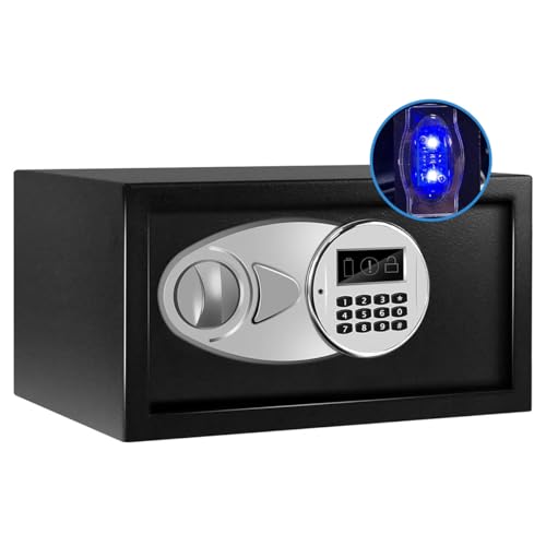 Sdstone Safe Box with Sensor Light,Hidden Safe Box with Key & Digital Lock for Home and Company. Electronic Security Safe Box Wall or Cabinet Fixed Design, 0.4 Cubic Feet - Image 1