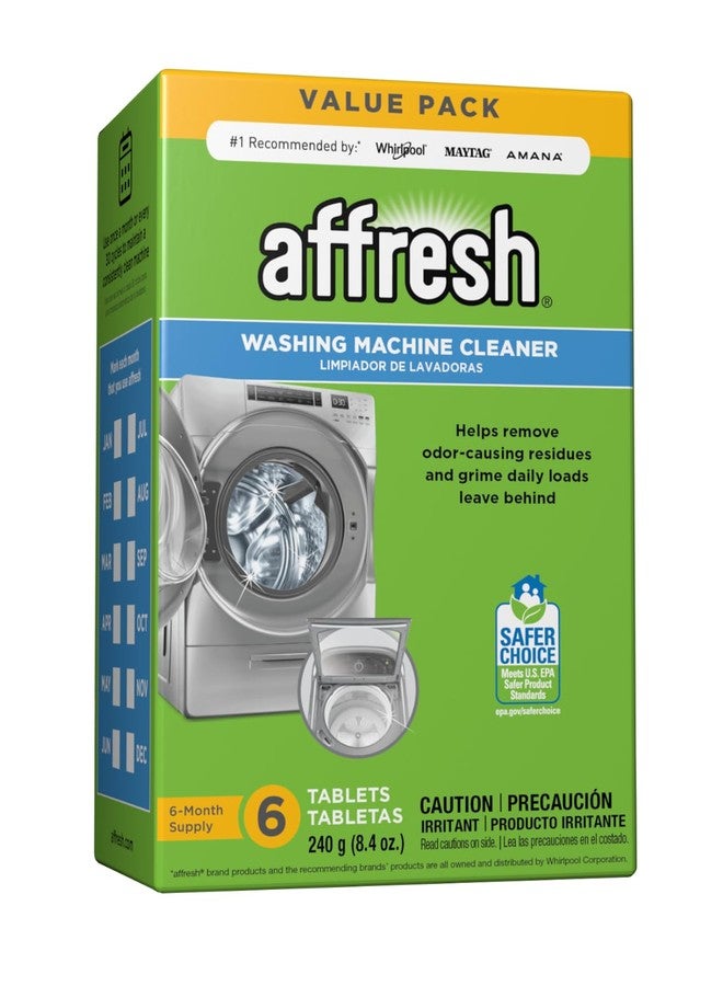 Affresh Washing Machine Cleaner, Cleans Front Load and Top Load Washers, Including HE, 6 Tablets - Image 1