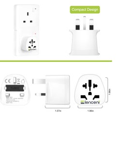 Lencent 2X World to UK Travel Adapter, Visitor from USA/Europe/China/Australia to 3 Pin UK Adapter Plug, USA to UK Adapter/China/AU to UK adapter  - Image 3