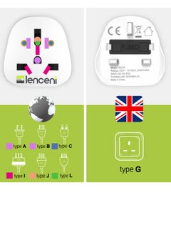 Lencent 2X World to UK Travel Adapter, Visitor from USA/Europe/China/Australia to 3 Pin UK Adapter Plug, USA to UK Adapter/China/AU to UK adapter  - Image 5
