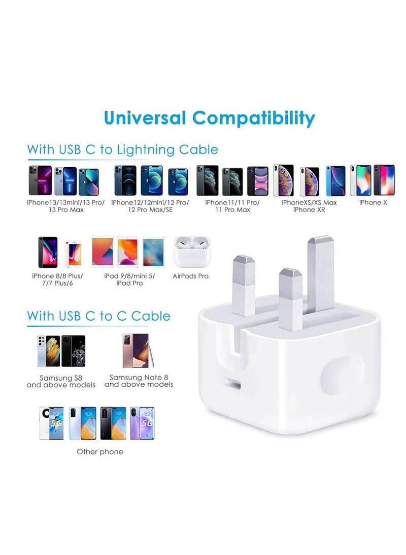 20W USB C شاحن سريع التوصيل وكابل شحن iPhone 2M - Image 2