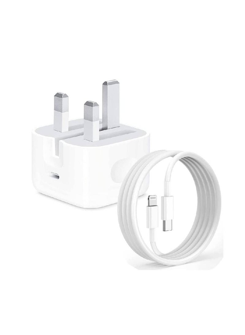 20W USB C شاحن سريع التوصيل وكابل شحن iPhone 2M - Image 1
