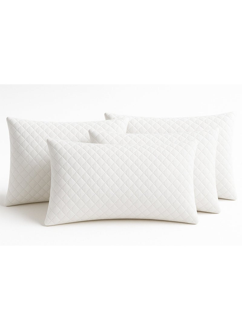 Tiba Set of 4 pcs, Captioned fiber pillow,800 GM, 50*70 cm - Image 1