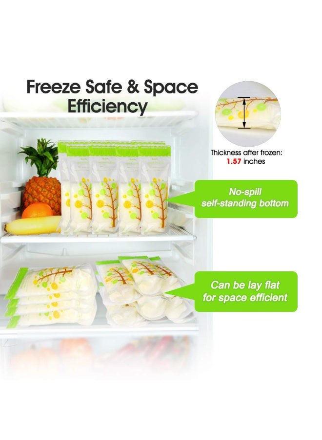 Bimirth Breastmilk Storage Bags, 112 Count BPA Free Convenient Milk Storage Bags for Breastfeeding, 8oz/235ml, 2 Easy Pouring Spouts & Self-Standing Design - Image 4