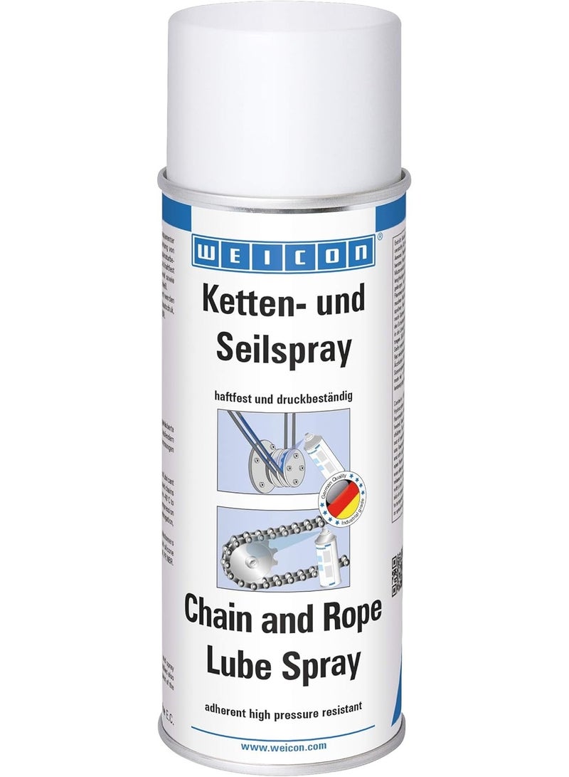 Weicon Chain And Rope Lube Spray | 400 Ml | Pressure-Resistant Adhesive Lubricant, Colourless
