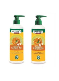 Nature's Essence Nourishing Cleansing Milk Almond & Honey 400Ml (Pack Of 2) For Intense Care, Zero Drying Nourishing Formula 