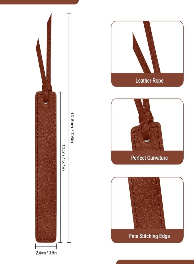 Wayzton Classic Leather Bookmark, Wayzton Handmade Stitched Bookmarks Page Markers Reading Gifts for Book Lovers Readers Men Women Teachers Church Book Club Supplies - Image 2