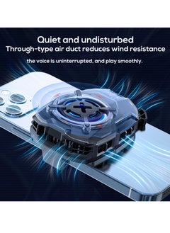 SYOSI Cell Phone Cooler Fun Cooler DL16 27W Semiconductor Heatsink Cooling Pad with LED Temperature Display Intelligent Controls Fan Speed Settings PUGB Gaming Universal for 2.83-3.66 inches iOS Android  - Image 2