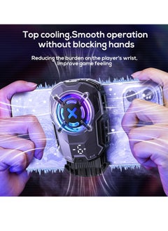 SYOSI Cell Phone Cooler Fun Cooler DL16 27W Semiconductor Heatsink Cooling Pad with LED Temperature Display Intelligent Controls Fan Speed Settings PUGB Gaming Universal for 2.83-3.66 inches iOS Android  - Image 3