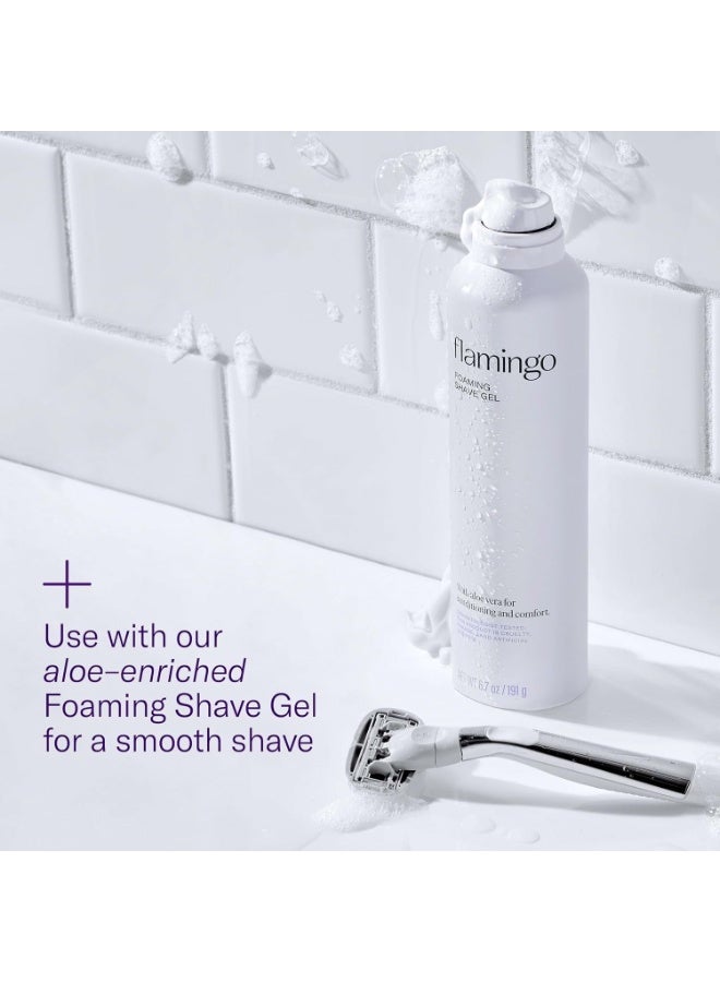 Flamingo 1 Women's Razor Handle (Chrome), 4 Razor Five-Blade Refills and 1 Shower Holder - Image 4