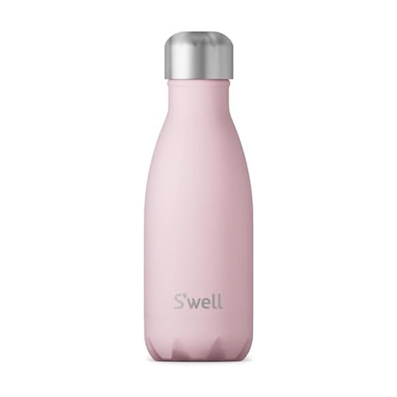 S'well Stainless Steel Water Bottle, 9oz, Pink Topaz, Triple Layered Vacuum Insulated Containers Keeps Drinks Cold for 24 Hours and Hot for 12, BPA Free, Perfect for On the Go - Image 1