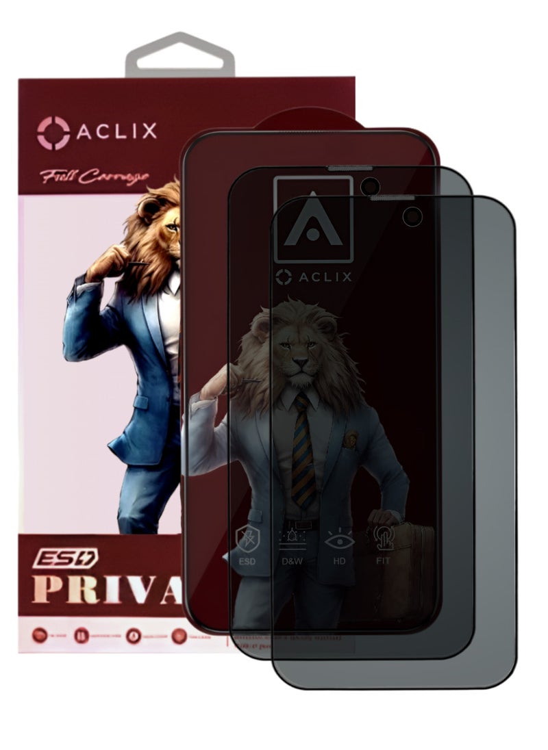 ACLIX 2 Pieces Antistatic ESD Dustproof Premium Quality High Definition Tempered Glass Screen Protector Designed For  iPhone 10 - Image 1