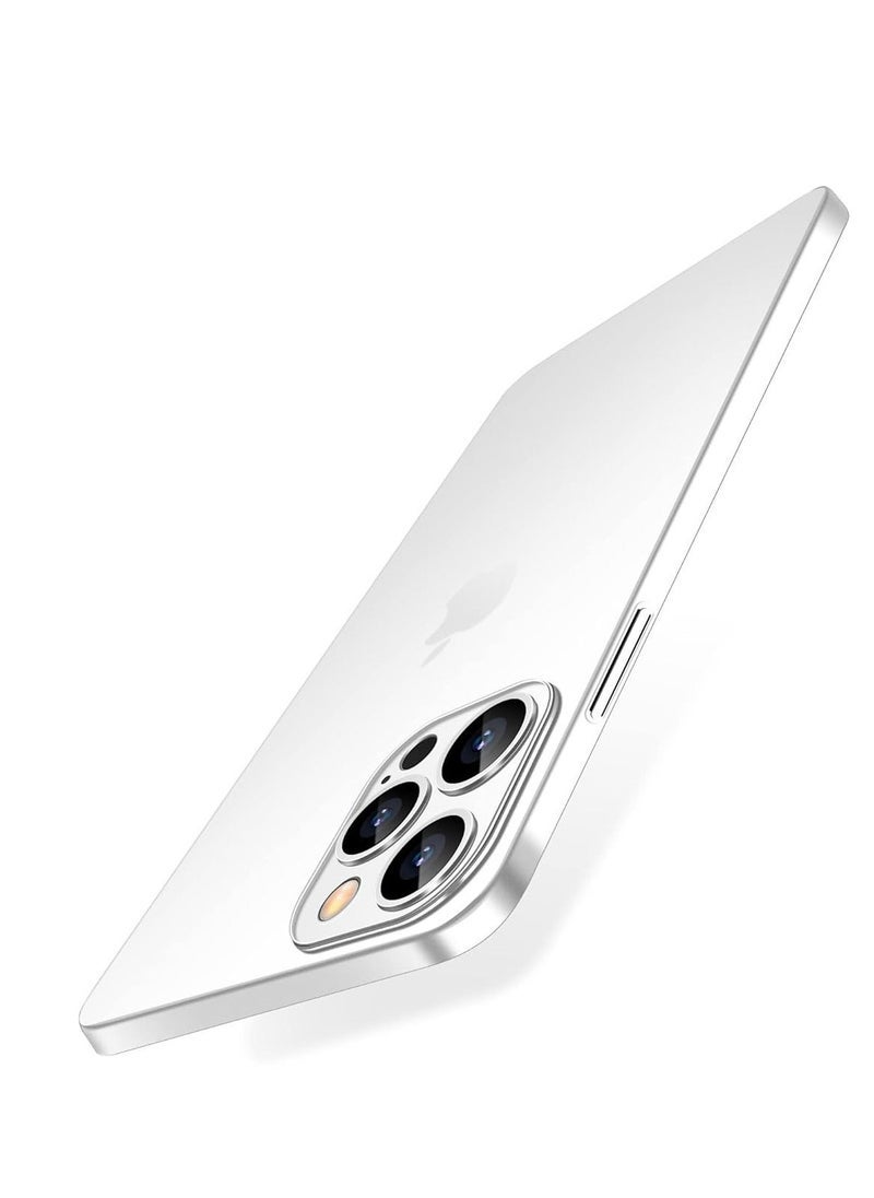 NEW Dataroad iPhone 15 Pro Max Slim Case, 0.2mm Fit [Paper-Thin] Lightweight Case, Matte Finish PP Back Protection, Anti-Fingerprint & Yellowing, Compatible with iPhone 15 Pro Max 6.7-Inch – Transparent White