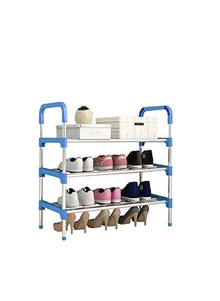 Three Secondz Stainless Steel Shoe Rack Shoe Stand Storage Organizer Shoe Cabinet Durable Portable 3 Rows Blue - pzsku/Z7F732BFF972D280FE074Z/45/1746618911/1138236f-4a18-48f0-ad18-396c428a0b7f