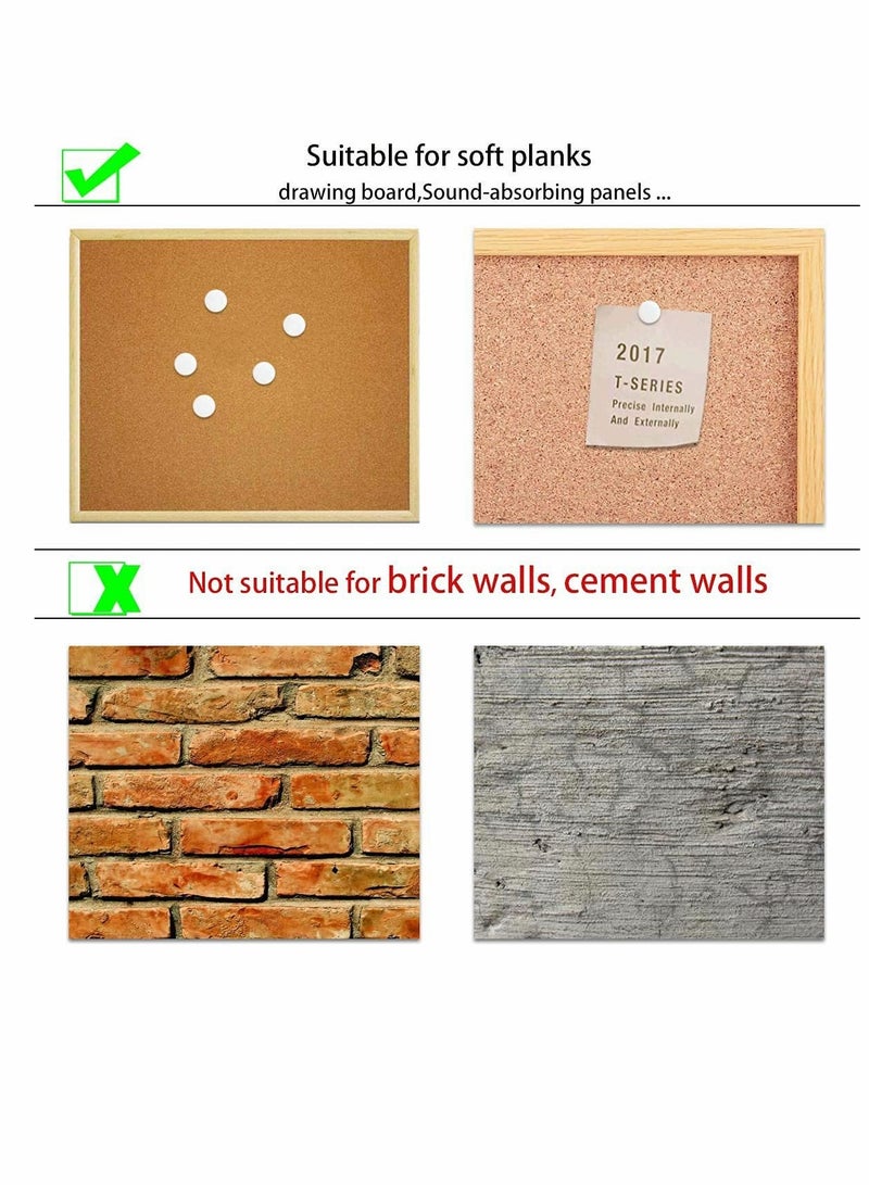 Excefore Push Pins Decorative Plastic Thumb Tacks Wall Tacks for Home, School, Map, Office, Photo Wall, Cork Board (White 100Pcs) - Image 5