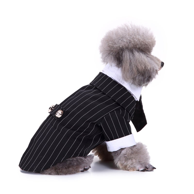 Lovely Dog Clothes Pet Suit Tie Costume Puppy Formal Clothing Comfortable Pet Apparel (Tie Stripe, Size S) - Image 5