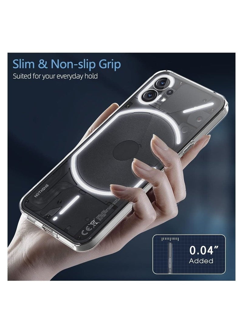 Raxoom Compatible Nothing Phone 1 Case Clear Slim Fit Ultra-Thin Soft TPU Anti-Slip Grip Phone Cases Lightweight Anti-Scratch Back Cover Grip - Image 5