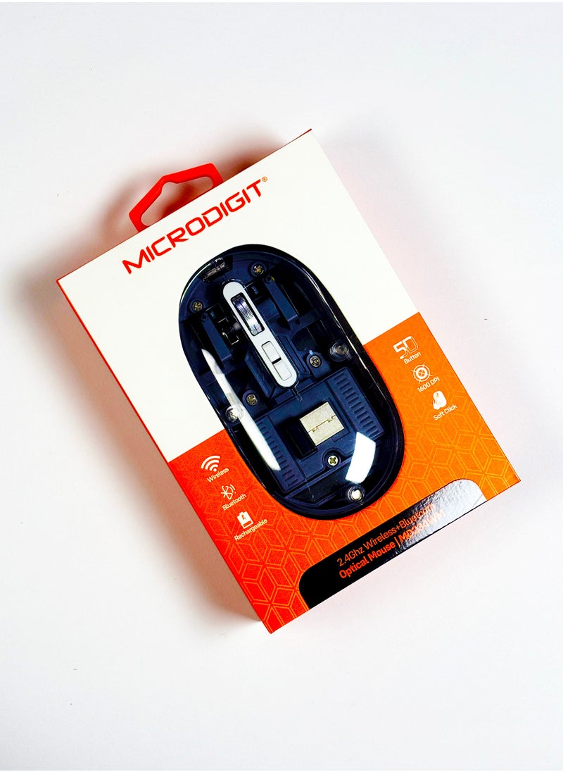 Generic - Microdigit® 2.4GHz Wireless and Bluetooth Optical Mouse MD234WM - Image 1