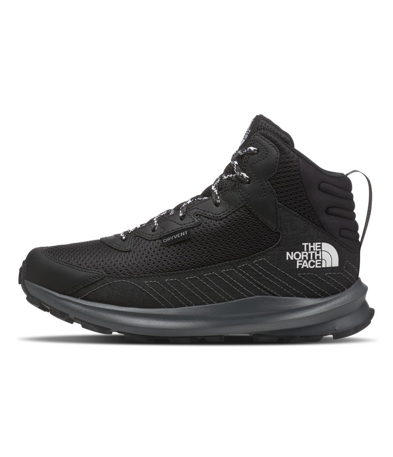 THE NORTH FACE Teen Fastpack Hiker Mid Waterproof Shoe | Rockered EVA Midsole, Grippy Rubber Outsole, TNF Black/TNF Black, 1 - Image 1
