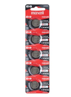 Maxell Maxell CR 1616 Lithium Battery 3V - Pack of 5  - Image 1
