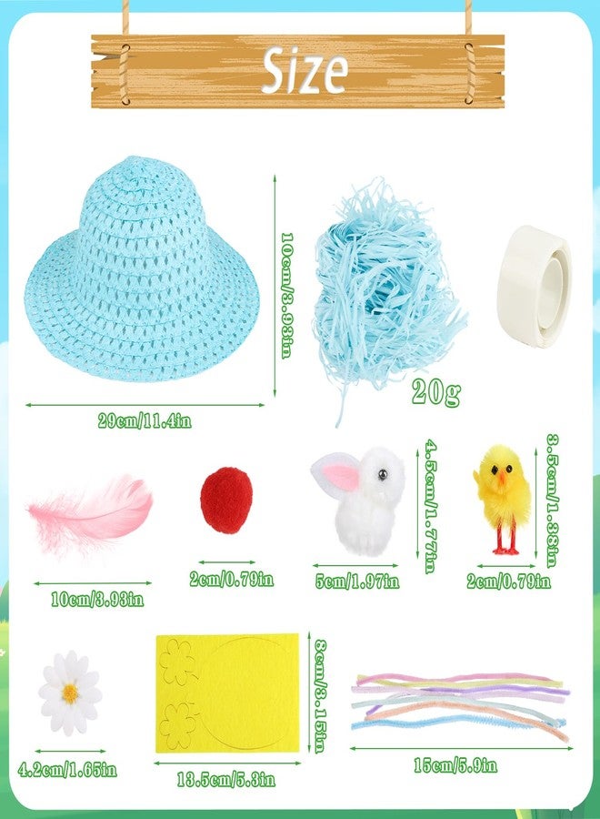 DERAYEE Easter Bonnet Kit Kids, Make Your Own Easter Bonnet Hat Craft for Kids Boys Girls DIY Easter Bonnet Decorations Spring Fun Activities - Image 3