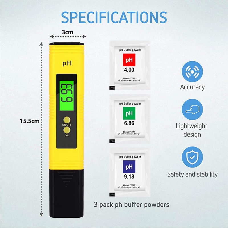 Angju PH Meter & TDS Meter Combo, Upgraded Backlight PH TDS EC & Temperature 4-in-1 Water Quality Tester, High Accuracy Digital Water Tester for Household Drinking, Pool and Aquarium - Image 2