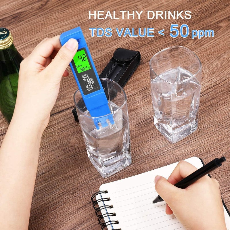 Angju PH Meter & TDS Meter Combo, Upgraded Backlight PH TDS EC & Temperature 4-in-1 Water Quality Tester, High Accuracy Digital Water Tester for Household Drinking, Pool and Aquarium - Image 5