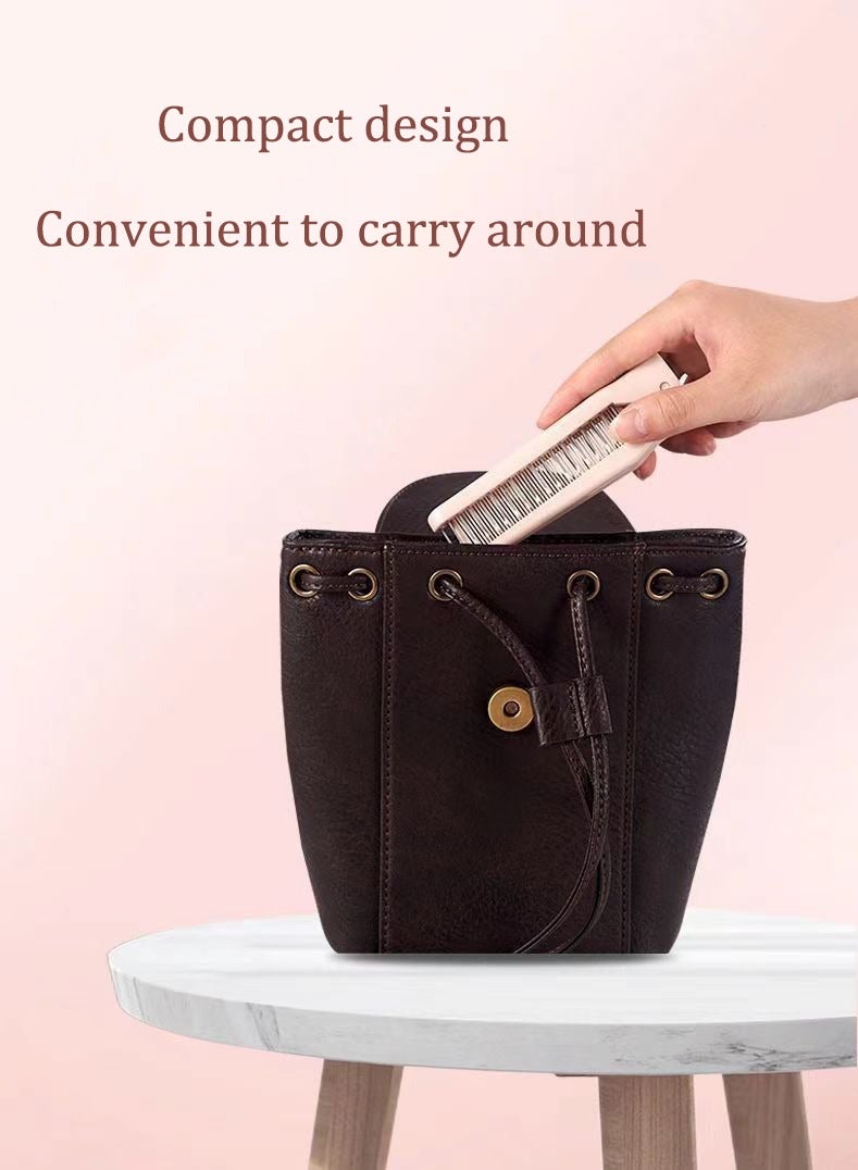 Travel Foldable Brush Comb Portable Folding Comb, Anti-static Hair Comb Mini Pocket Comb, Dual Hair Brush Hairdressing Tools Plastic Folding Comb for Men, Women (Black) - Image 2