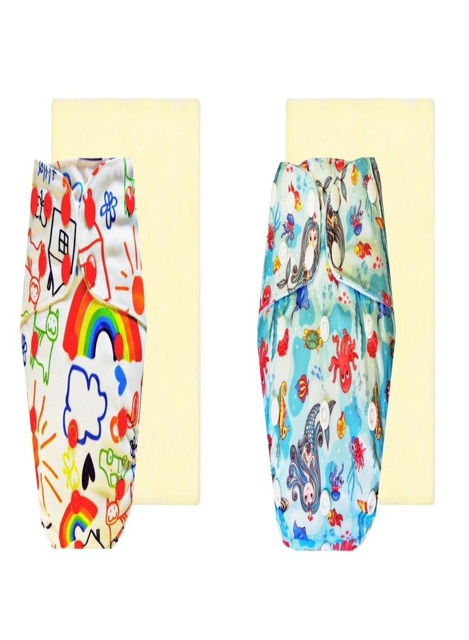Dumbledo Elite Cloth Diaperwith Magical Soaker (Pack of 2) | Hypoallergenic | Reusable & Washable | Quick Dry | Ideal for Toddlers | 3 Months - 3 Years | Unisex Baby - Image 1