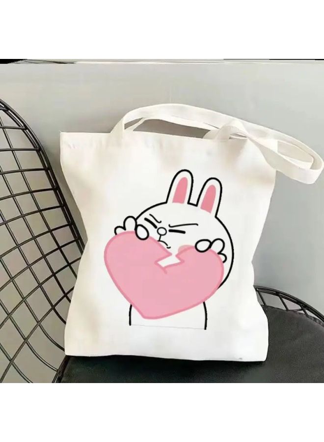 Lovable Bear Student Canvas Bag Ins Small Crowd Large Capacity High-value Out-of-home Shoulder Tutsbag Couples-Specifications:Standard-Color:15 Upgraded Model-high Quality** Zipper+inner Pocket*/