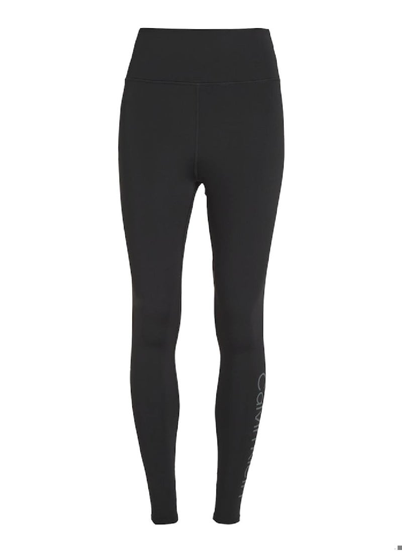 CALVIN KLEIN Women's Gym Leggings - Polyester Blend, Black  - Image 1