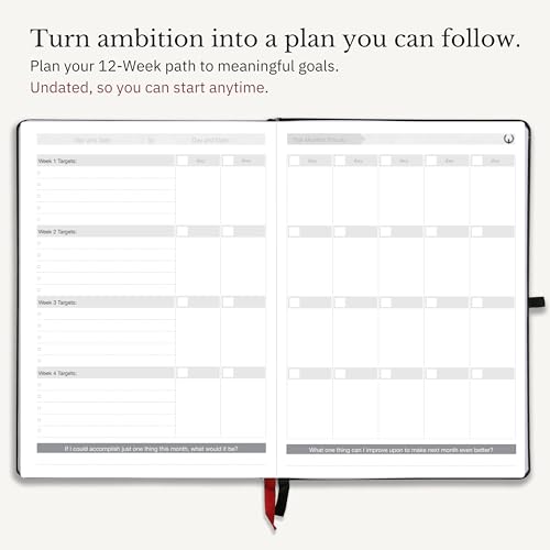 Phoenix Planner The Phoenix Journal - Quarterly Goal Planner, Daily Planner Journal & Organizer for Goal Setting, Productivity & Focus - Undated 12 Week Planner, Weekly & Monthly Planning, Habit Tracking - Hardcover (Purple) - Image 5