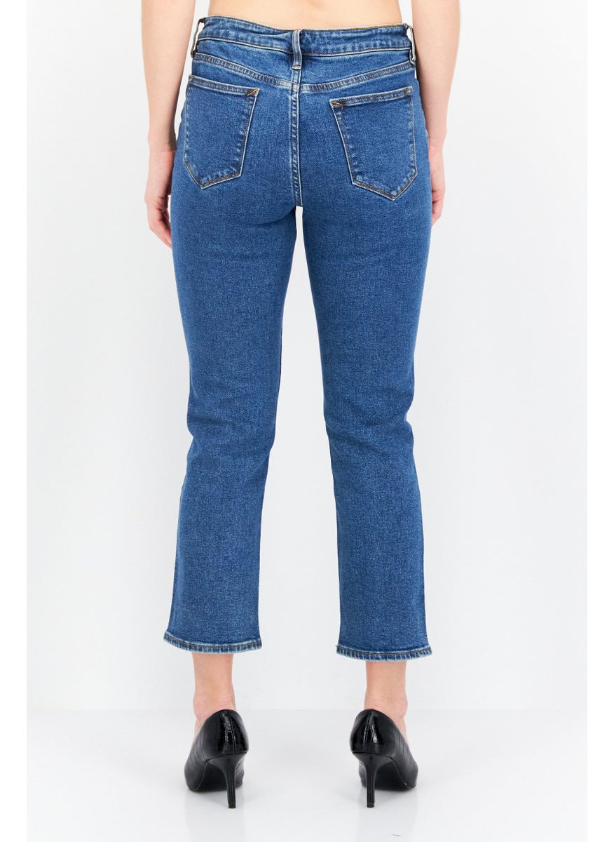 Aqua - Women Slim Fit Washed Stretchable Denim, Blue - Image 1