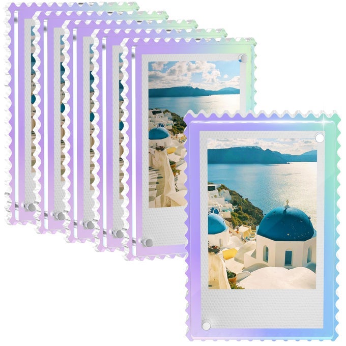 POLAROID MAGNETS FRAME FOR REFRIGERATOR 2X3 INSTAX MINI MAGNETIC FRAMES FOR FUJIFILM INSTAX MINI POLAROID FILM ACRYLIC FRIDGE MAGNETIC PICTURE DISPLAY 6 PACK
