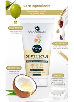 StarAndDaisy StarAndDaisy Baby Body Scrub - Gentle Creamy Scrub for Baby with Real Milk & Oats - 200ML  - Image 5