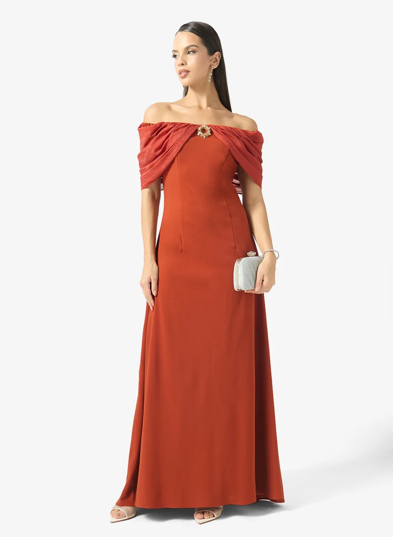 Namshi X  Draped Off Shoulder Dress for Women | Best Price UAE