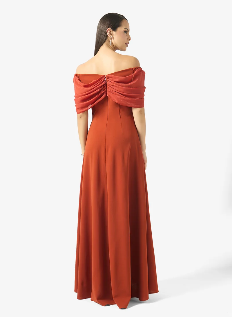 Namshi X  Draped Off Shoulder Dress for Women | Best Price UAE