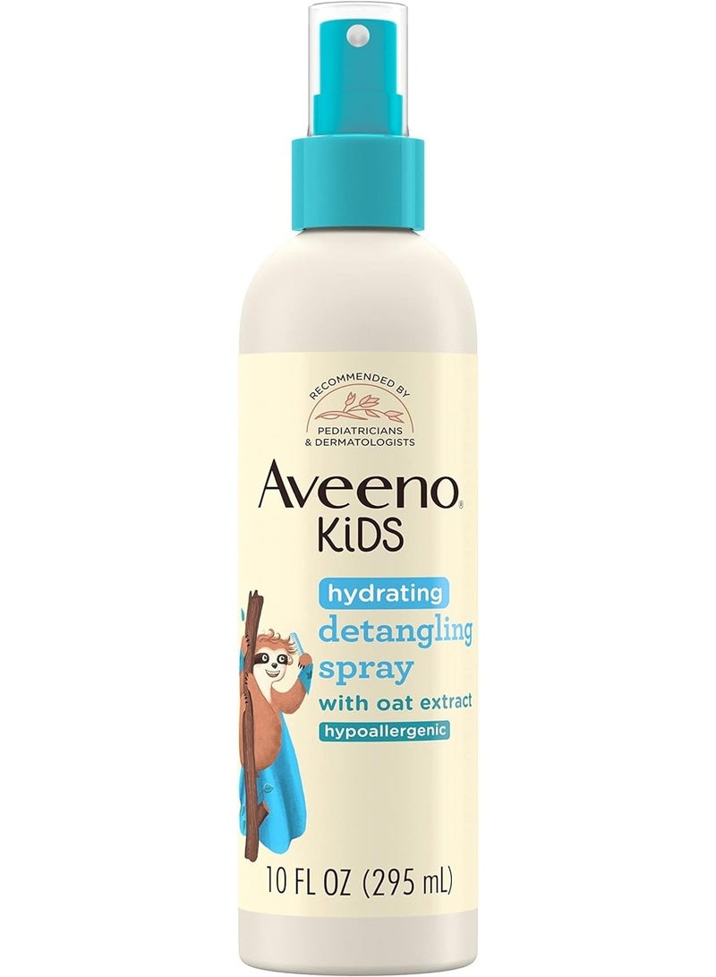Aveeno Kids Hydrating Detangling Spray with Oat Extract, Quickly & Gently Detangles Kids' Hair, Tear-Free & Suitable for Skin & Scalp, Light Fragrance, Hypoallergenic, 10 fl. Oz - Image 1