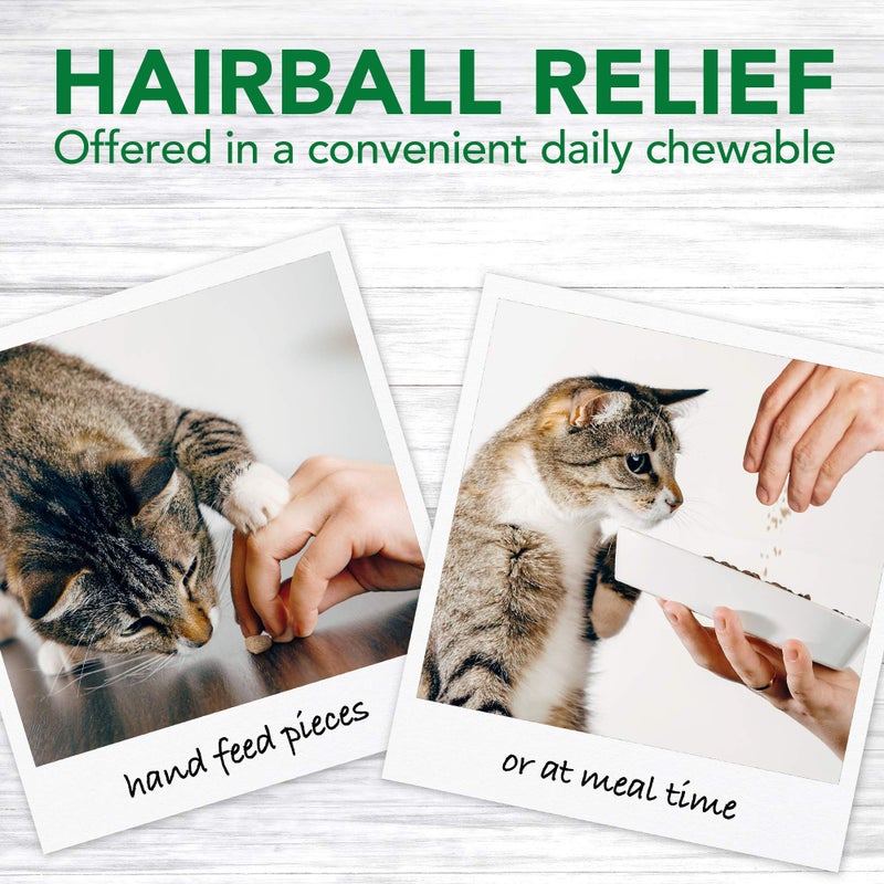 Vet's Best Vetâ€™s Best Cat Hairball Relief Digestive Aid, Vet Formulated Hairball Support Remedy, Hairball Relief for Cats, Classic Chicken Flavor, 180 Chewable Tablets - Image 3